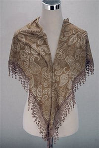 Triangle Paisley Print Scarf - Fashion Scarf World