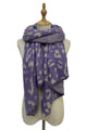 Leopard Print Metallic Thread Knitted Wool Scarf