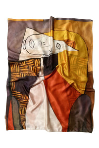 Picasso Portrait Style Print Scarf - Fashion Scarf World