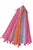 Colourful Floral Stripe Print Tassel Scarf