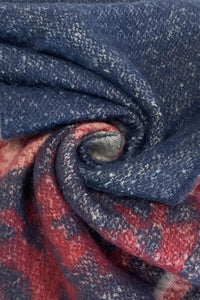 Large Fairisle Chunky Tassel Wool Blanket Wrap