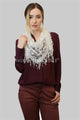 Glitter Flower Triangle Tassel Scarf - Fashion Scarf World