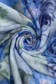 Romantic Rose & Hydrangea Flower Print Frayed Scarf