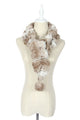 Slim Ruffled Pull Through Bobble Scarf - Fashion Scarf World