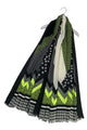 Geo Print Polka Dot Frayed Scarf