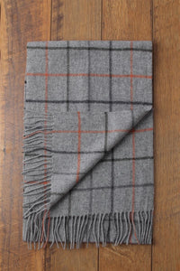 Simple Check Pure Wool Tassel Scarf - Fashion Scarf World
