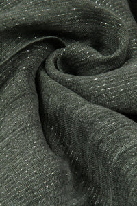 Metallic Pin Stripe Frayed Scarf - Fashion Scarf World