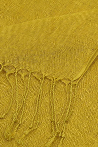 Versatile Classic Plain Tassel Linen Scarf - Fashion Scarf World