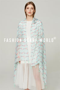 Standing Flamingo Tassel Scarf - Fashion Scarf World