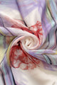Delicate Ink Flower Print Chiffon Scarf