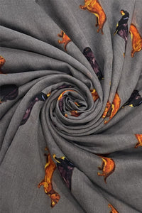 Sausage Dog Dachshund Print Scarf