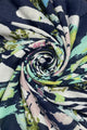 Floral Zebra Print Square Tassel Scarf