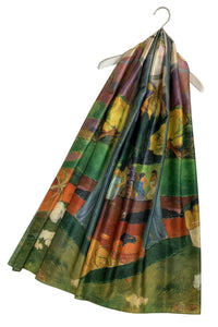 Gaugin Post Expressionism Flame Tree Painting Print Art Silk Scarf 3763