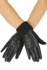 Faux Leather & Suede Style Gloves - Fashion Scarf World