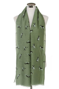 German Shepherd Print Frayed Scarf - Fashion Scarf World