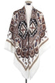 Orchid Paisley Print Blanket Wrap - Fashion Scarf World