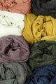 Metallic Pin Stripe Frayed Scarf - Fashion Scarf World