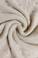 Pearl & Bead Shoulder Knitted Poncho - Fashion Scarf World