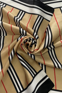 Silk Style Fashion Stripe Square Scarf