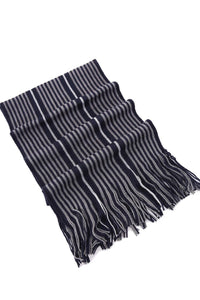 Vertical Stripe Knitted Tassel Unisex Scarf - Fashion Scarf World