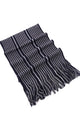 Vertical Stripe Knitted Tassel Unisex Scarf - Fashion Scarf World
