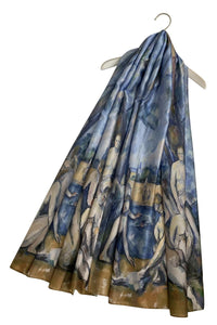 Cezanne Post Impressionism The Bathers Painting Print Art Silk Scarf 3772