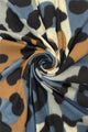 Bold Leopard Print Soft Wool Tassel Scarf