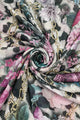 Leopard Print Floral & Chain Print Frayed Scarf