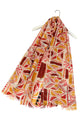 Triangular Block Print Metallic Scarf - Fashion Scarf World