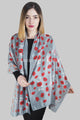 Poppy Print Silk Scarf - Fashion Scarf World