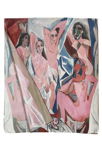Picasso Cubism Les Demoiselles Painting Print Art Silk Scarf 3759