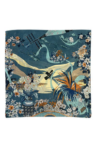 Hawaiian Paradise Print Silk Scarf