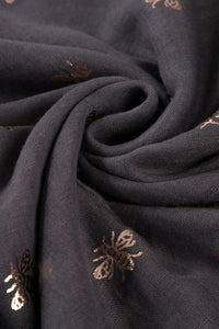 Rose Gold Bee Print Scarf - Fashion Scarf World
