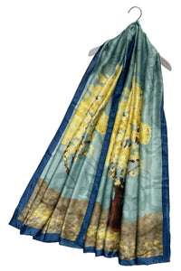 Painted Orchard Tree Silk Scarf