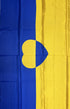 Ukraine Flag Heart Print Silk Scarf