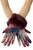 Faux Fur Trim Tartan Touchscreen Suede Gloves