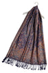Paisley Metallic Thread Pashmina Scarf