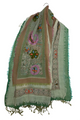 Handmade In Nepal Boho Paisley Scarf - Green